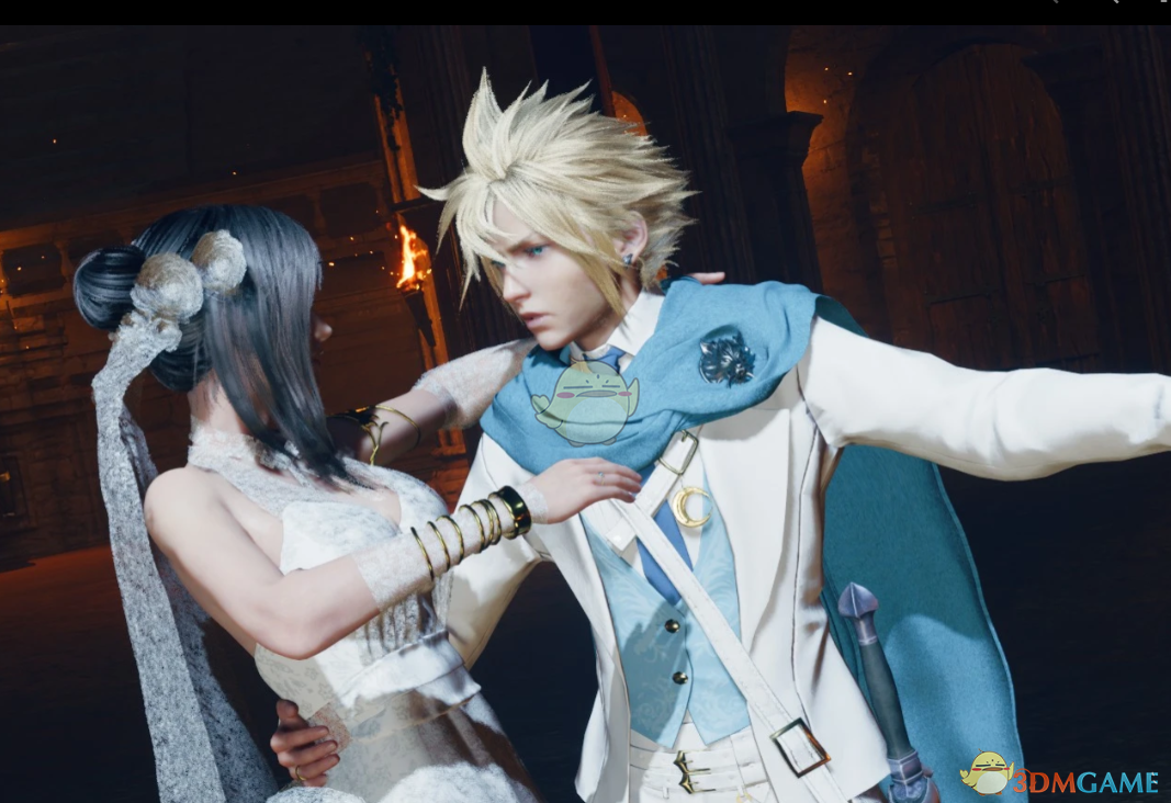 《最终幻想7:重生》克劳德的白色婚礼西装MOD_wishdown.com 《最终幻想7:重生》克劳德的白色婚礼西装MOD_wishdown.com