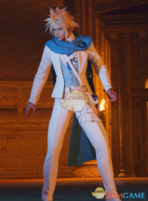 《最终幻想7:重生》克劳德的白色婚礼西装MOD_wishdown.com 《最终幻想7:重生》克劳德的白色婚礼西装MOD_wishdown.com