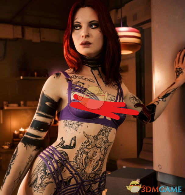 《赛博朋克2077》RAS系带内衣MOD_wishdown.com 《赛博朋克2077》RAS系带内衣MOD_wishdown.com