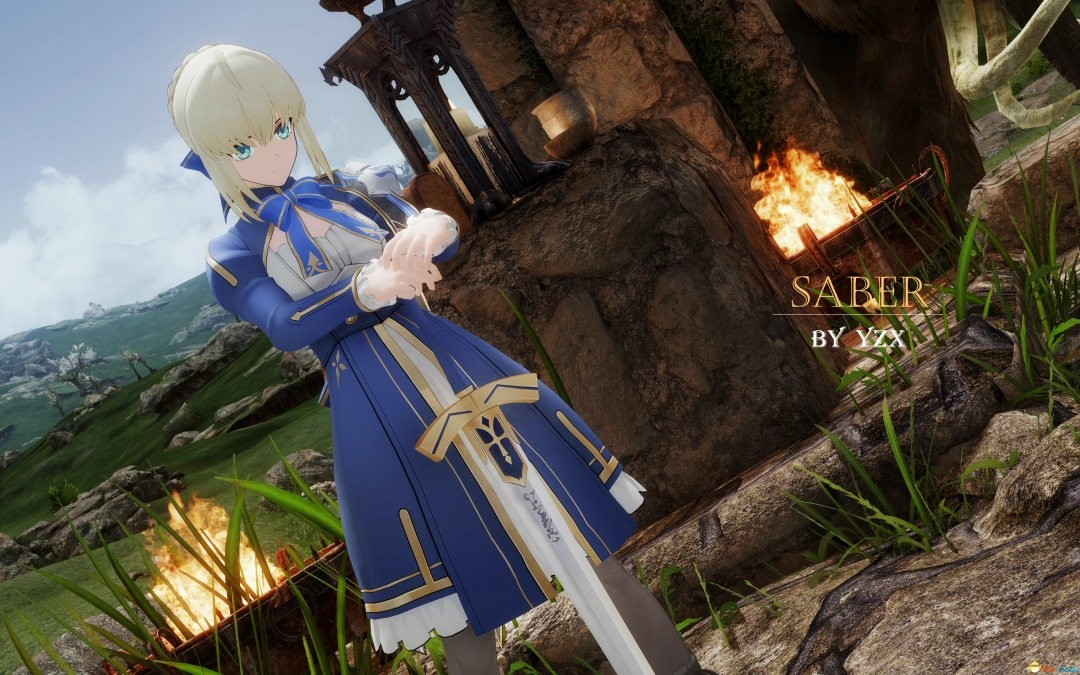 《上古卷轴5:天际重制版》崩坏星穹铁道女随从Saber MOD_wishdown.com 《上古卷轴5:天际重制版》崩坏星穹铁道女随从Saber MOD_wishdown.com