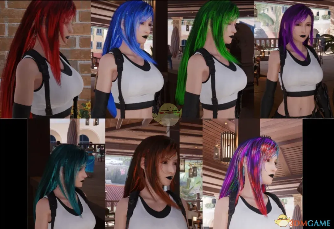 《最终幻想7:重生》蒂法的多色挑染发丝包MOD_wishdown.com 《最终幻想7:重生》蒂法的多色挑染发丝包MOD_wishdown.com