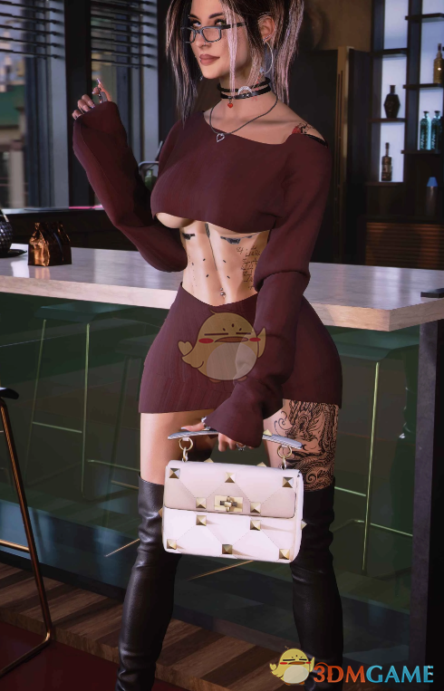 《赛博朋克2077》秋季舒适短裙装MOD_wishdown.com 《赛博朋克2077》秋季舒适短裙装MOD_wishdown.com