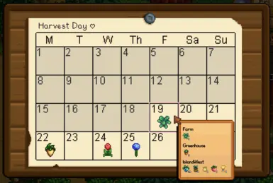 《星露谷物语》丰收日日历MOD_wishdown.com 《星露谷物语》丰收日日历MOD_wishdown.com