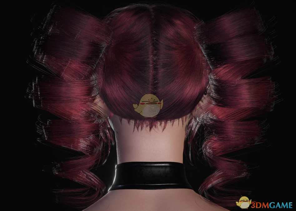 《赛博朋克2077》螺旋式双马尾MOD_wishdown.com 《赛博朋克2077》螺旋式双马尾MOD_wishdown.com