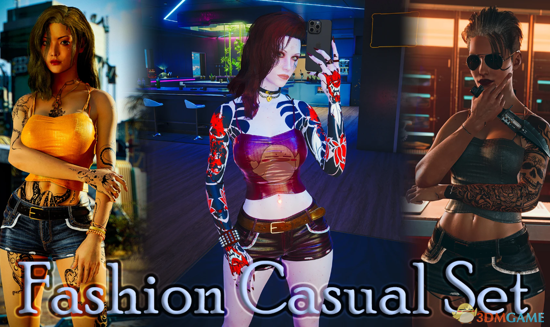 《赛博朋克2077》时尚休闲套装MOD_wishdown.com 《赛博朋克2077》时尚休闲套装MOD_wishdown.com