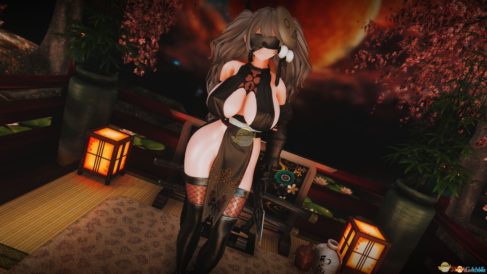 《上古卷轴5:天际重制版》尼尔机械纪元2B忍者套装MOD_wishdown.com 《上古卷轴5:天际重制版》尼尔机械纪元2B忍者套装MOD_wishdown.com