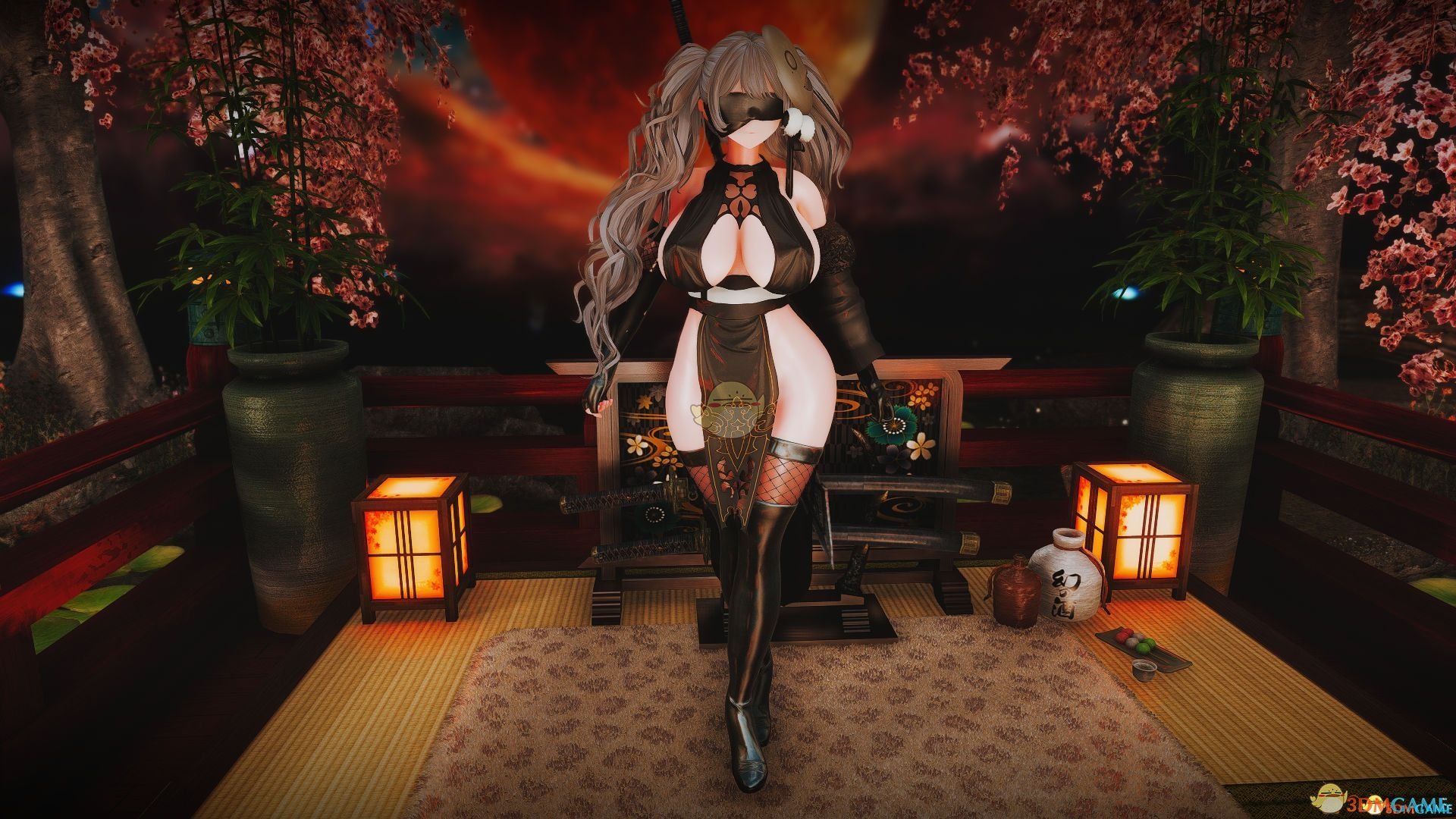 《上古卷轴5:天际重制版》尼尔机械纪元2B忍者套装MOD_wishdown.com 《上古卷轴5:天际重制版》尼尔机械纪元2B忍者套装MOD_wishdown.com