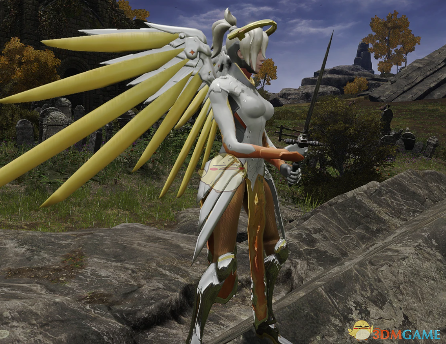 《艾尔登法环》守望先锋天使外观MOD_wishdown.com 《艾尔登法环》守望先锋天使外观MOD_wishdown.com