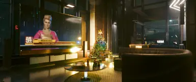 《赛博朋克2077》公寓圣诞树MOD_wishdown.com 《赛博朋克2077》公寓圣诞树MOD_wishdown.com