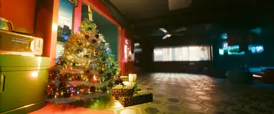 《赛博朋克2077》公寓圣诞树MOD_wishdown.com 《赛博朋克2077》公寓圣诞树MOD_wishdown.com