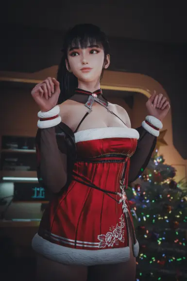 《赛博朋克2077》圣诞风格的服装MOD_wishdown.com 《赛博朋克2077》圣诞风格的服装MOD_wishdown.com