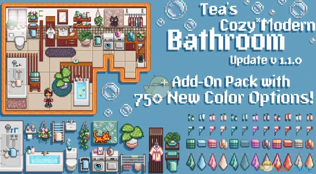 《星露谷物语》现代浴室家具MOD_wishdown.com 《星露谷物语》现代浴室家具MOD_wishdown.com