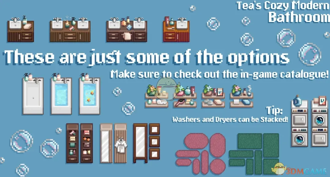 《星露谷物语》现代浴室家具MOD_wishdown.com 《星露谷物语》现代浴室家具MOD_wishdown.com