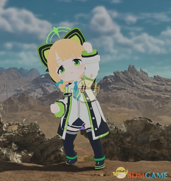 《怪物猎人:荒野》蔚蓝档案才羽绿外观MOD_wishdown.com 《怪物猎人:荒野》蔚蓝档案才羽绿外观MOD_wishdown.com