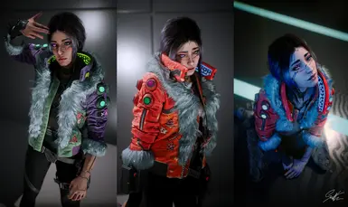 《赛博朋克2077》V字圣诞节夹克MOD_wishdown.com 《赛博朋克2077》V字圣诞节夹克MOD_wishdown.com