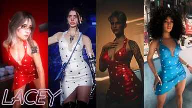 《赛博朋克2077》蕾丝连衣裙MOD_wishdown.com 《赛博朋克2077》蕾丝连衣裙MOD_wishdown.com