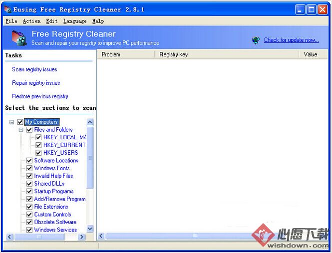 Eusing Free Registry Cleaner_ע V4.1.0.0 ɫ