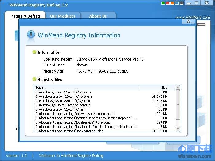 WinMend Registry Defrag_עƬ v2.1.0 ٷ