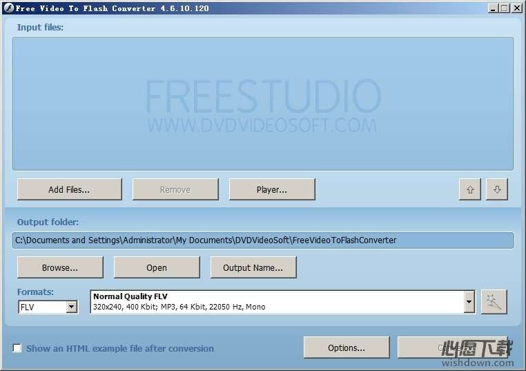 Free Video to Flash Converter v5.0.98.721 ٷ