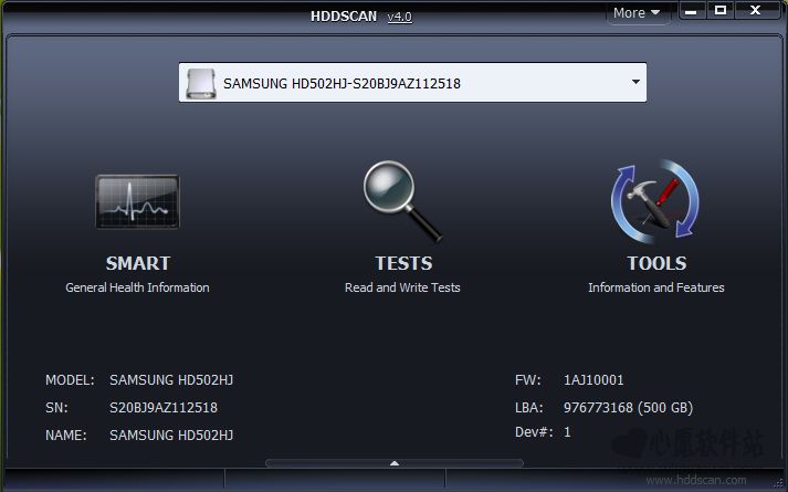 HDDScan(WindowsӲɨ蹤) v4.0 Build 0.13  Ӣİ