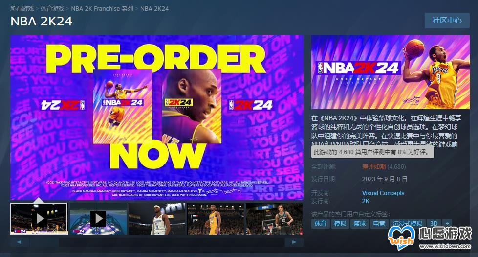 ����˭�Ĳ�������NBA 2K24����Խ�������ȷ�2���Ƕ�Steam������
