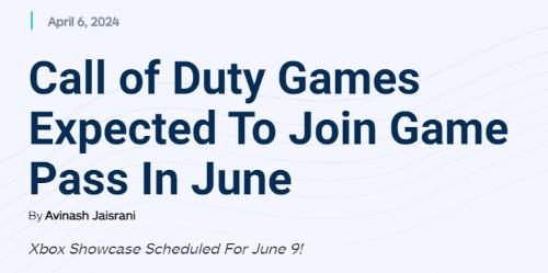 曝《COD》新作将亮相Xbox展会 旧作或6月加入XGP_wishdown.com 曝《COD》新作将亮相Xbox展会 旧作或6月加入XGP_wishdown.com