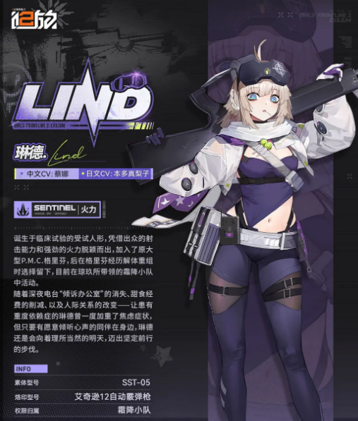 《少女前线2》琳德介绍_wishdown.com 《少女前线2》琳德介绍_wishdown.com