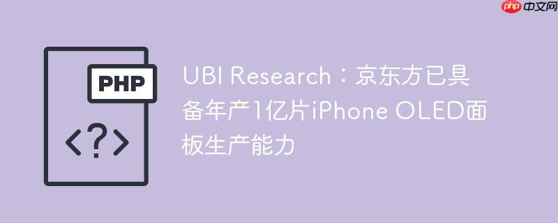 UBI ResearchѾ߱1ƬiPhone OLED