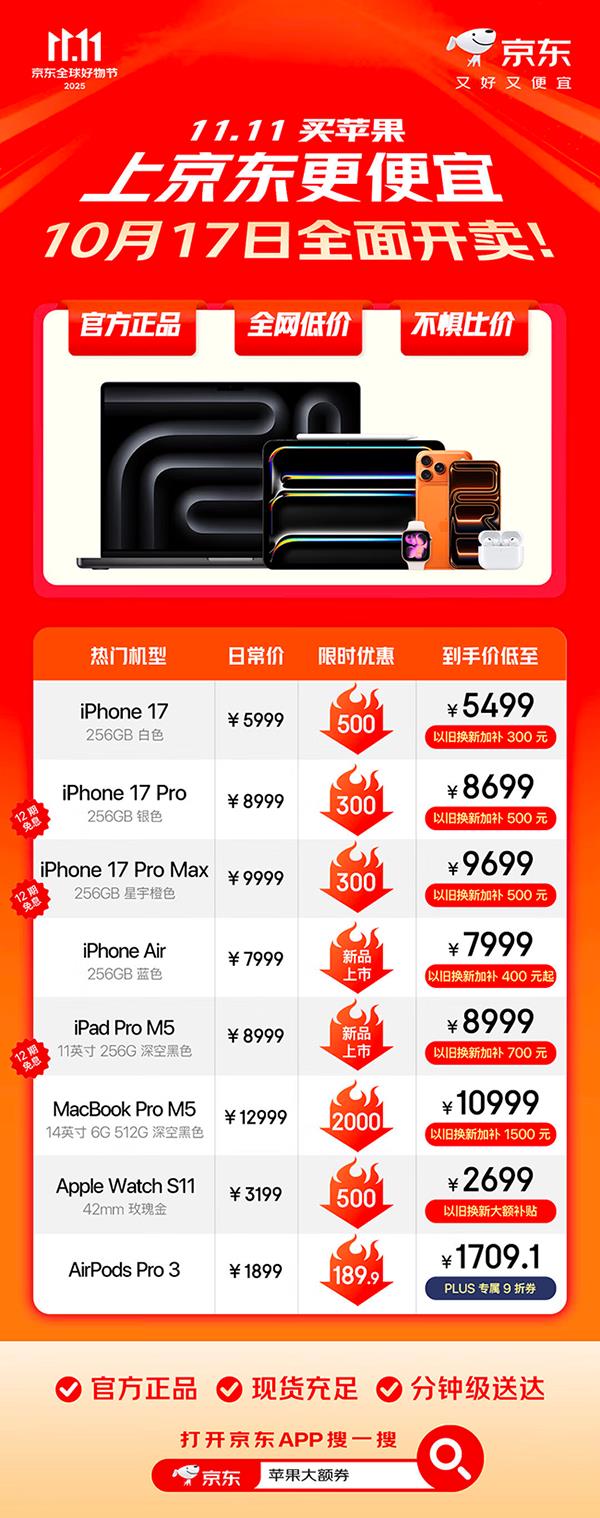 11.11ֻAppleƷ iPhone 17 5499ԪϢ