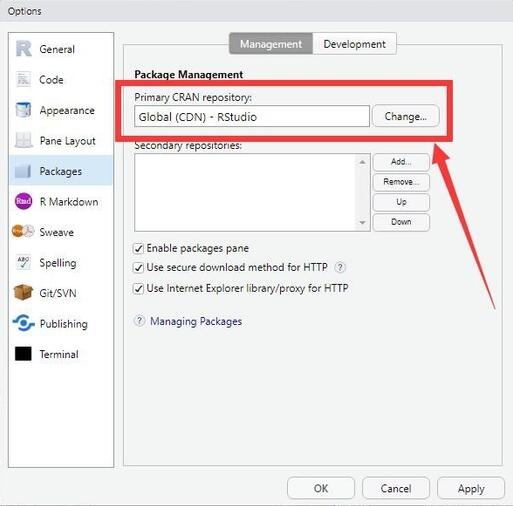 RStudio怎么设置R语言package包CRAN更新安装源_wishdown.com RStudio怎么设置R语言package包CRAN更新安装源_wishdown.com