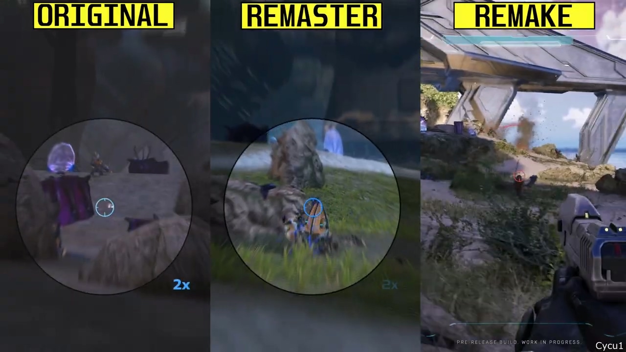 开山之作焕新:《光环:战斗进化》重制版对比视频曝光,虚幻引擎 5 加持_wishdown.com 开山之作焕新:《光环:战斗进化》重制版对比视频曝光,虚幻引擎 5 加持_wishdown.com