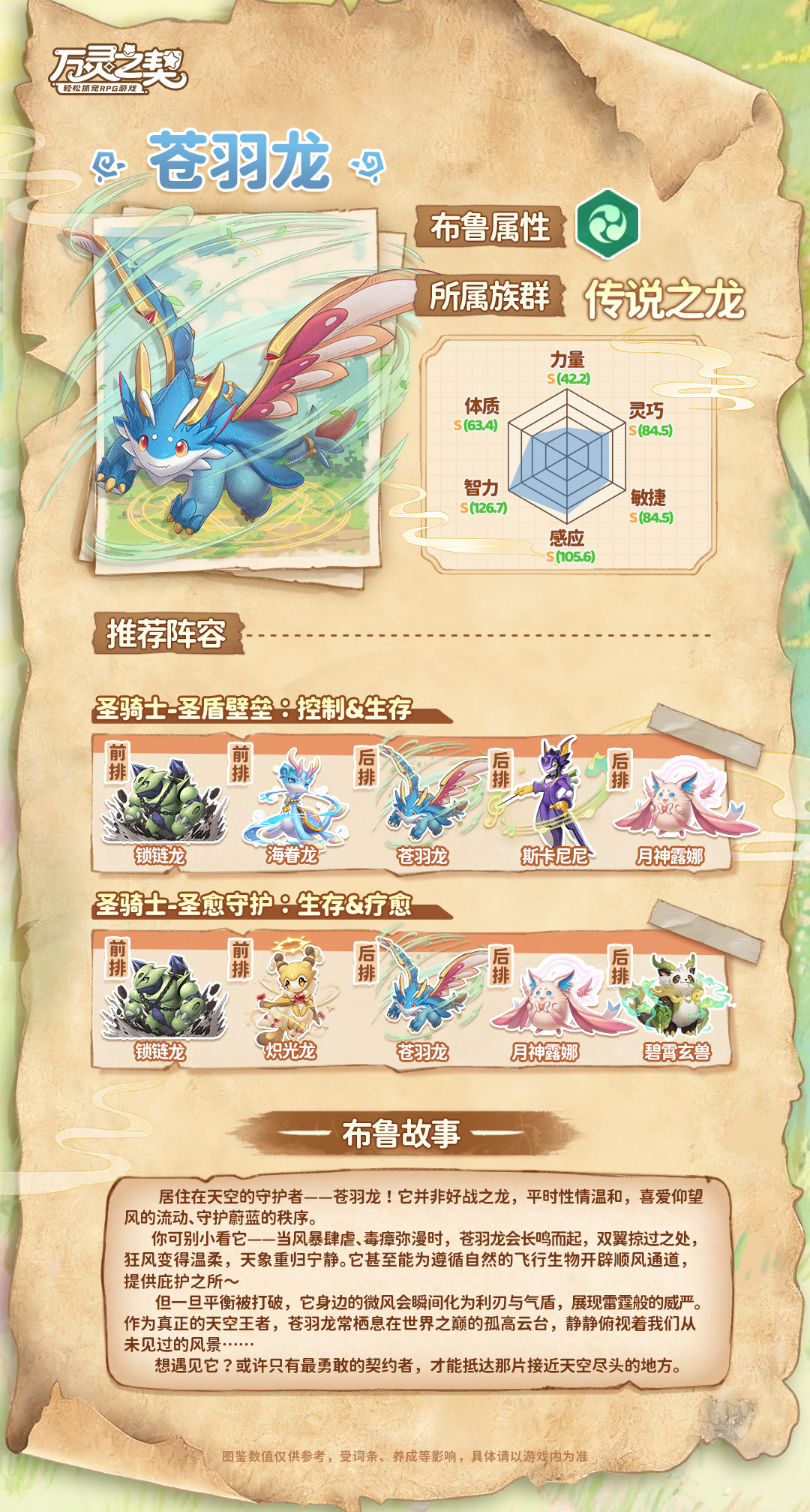 《万灵之契》苍羽龙布鲁图鉴