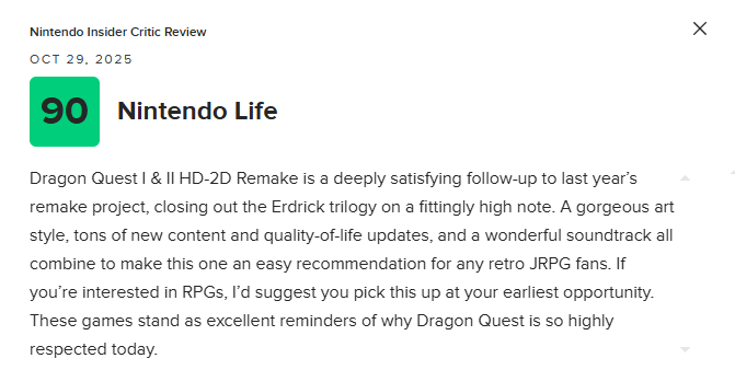 《勇者斗恶龙1&2 HD-2D重制版》M站均分86分:对原作的真挚致敬!_wishdown.com 《勇者斗恶龙1&2 HD-2D重制版》M站均分86分:对原作的真挚致敬!_wishdown.com