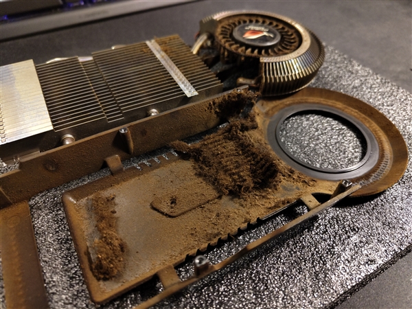 拆开后触目惊心!被吸烟者用了17年的9800GT显卡:看一眼感觉要得肺癌_wishdown.com 拆开后触目惊心!被吸烟者用了17年的9800GT显卡:看一眼感觉要得肺癌_wishdown.com