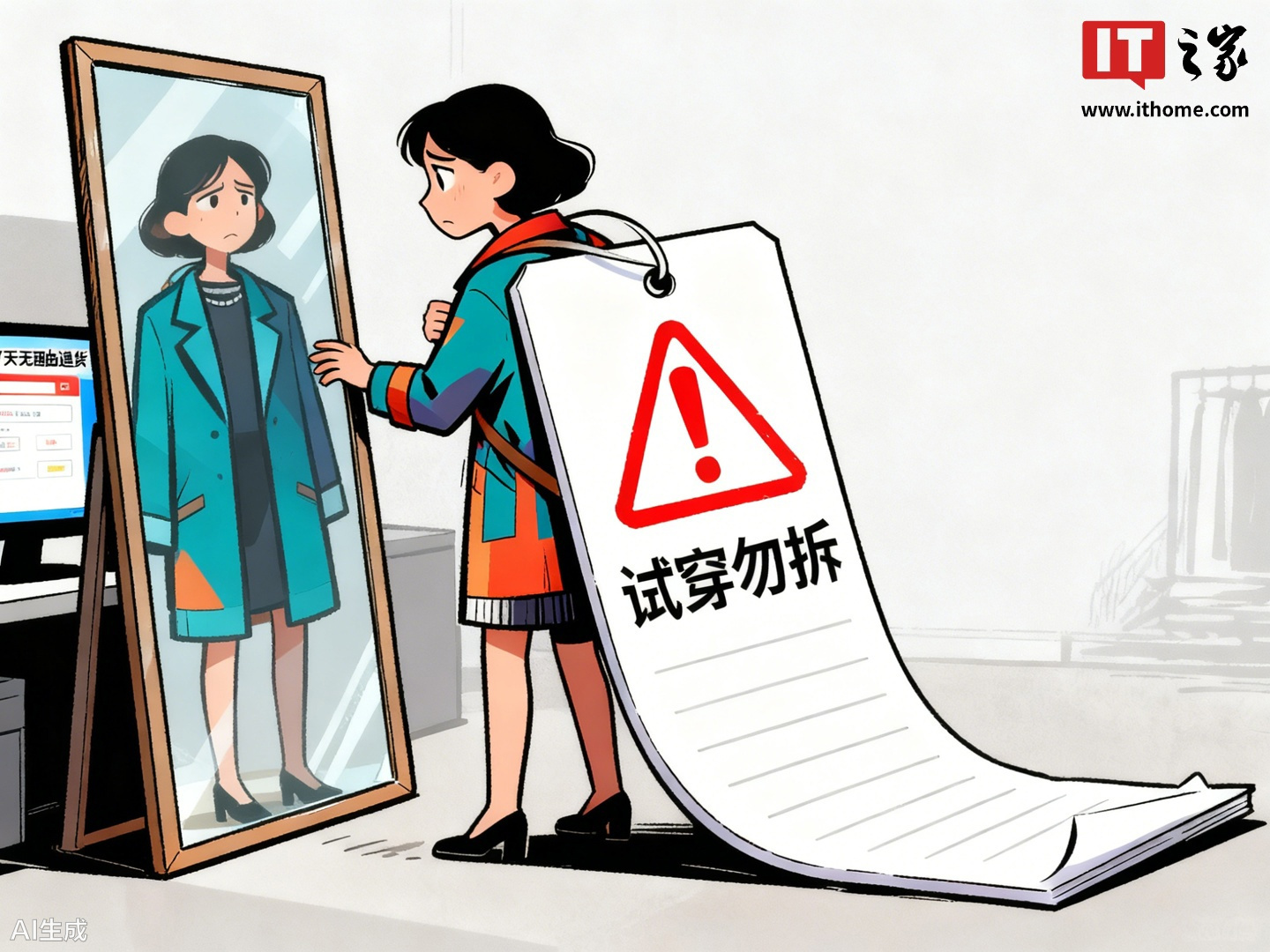 为防“蹭穿”新衣吊牌比脸大,央视揭秘电商商家无奈加装“巨型吊牌”原因_wishdown.com 为防“蹭穿”新衣吊牌比脸大,央视揭秘电商商家无奈加装“巨型吊牌”原因_wishdown.com