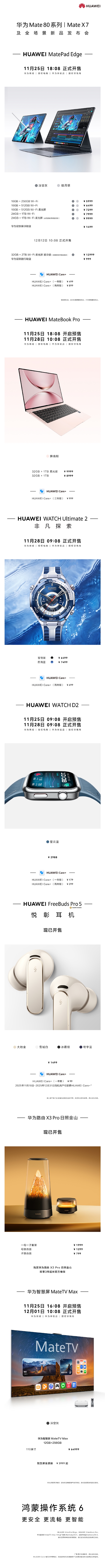 Mate 80系列发布!华为新品发布会价格汇总:12款新品 从999元到64999元_wishdown.com Mate 80系列发布!华为新品发布会价格汇总:12款新品 从999元到64999元_wishdown.com