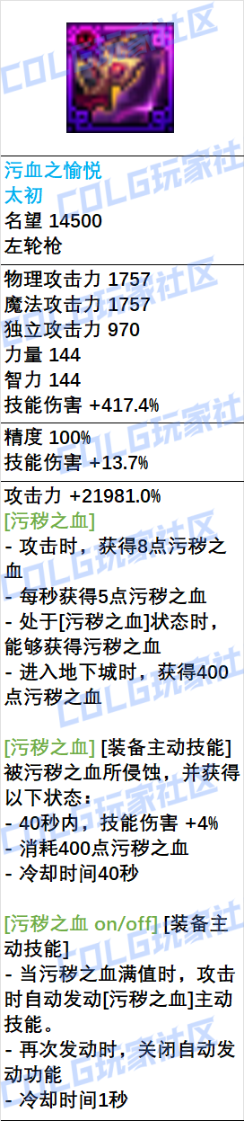 DNF狄瑞吉左轮武器属性一览_wishdown.com DNF狄瑞吉左轮武器属性一览_wishdown.com