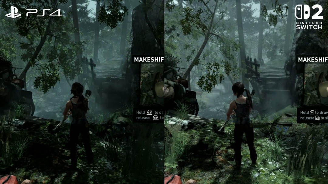 《古墓丽影9》NS2版画面大缩水 甚至不如PS3原版_wishdown.com 《古墓丽影9》NS2版画面大缩水 甚至不如PS3原版_wishdown.com