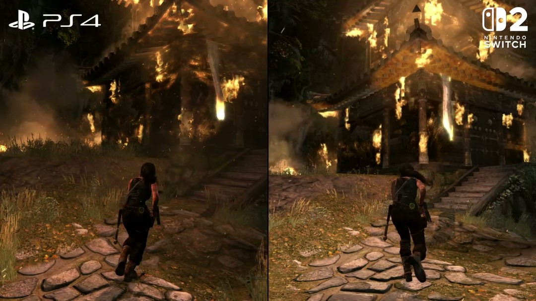 《古墓丽影9》NS2版画面大缩水 甚至不如PS3原版_wishdown.com 《古墓丽影9》NS2版画面大缩水 甚至不如PS3原版_wishdown.com