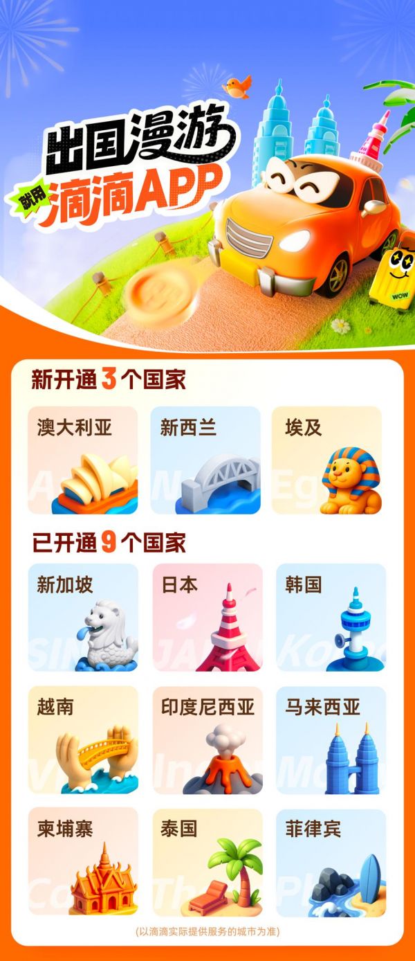 “滴滴海外出行”服务范围再拓展,澳大利亚、新西兰、埃及可以用滴滴App打车_wishdown.com “滴滴海外出行”服务范围再拓展,澳大利亚、新西兰、埃及可以用滴滴App打车_wishdown.com