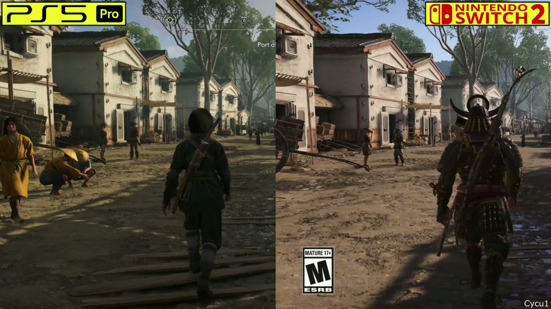 《刺客信条:影》PS5 Pro和Switch 2画面对比_wishdown.com 《刺客信条:影》PS5 Pro和Switch 2画面对比_wishdown.com