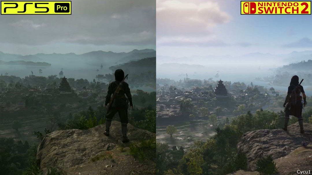 《刺客信条:影》PS5 Pro和Switch 2画面对比_wishdown.com 《刺客信条:影》PS5 Pro和Switch 2画面对比_wishdown.com