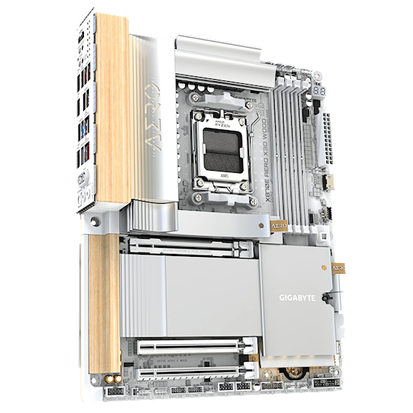 技嘉X870E AERO X3D WOOD主板用上木头、皮革:精美如艺术品_wishdown.com 技嘉X870E AERO X3D WOOD主板用上木头、皮革:精美如艺术品_wishdown.com