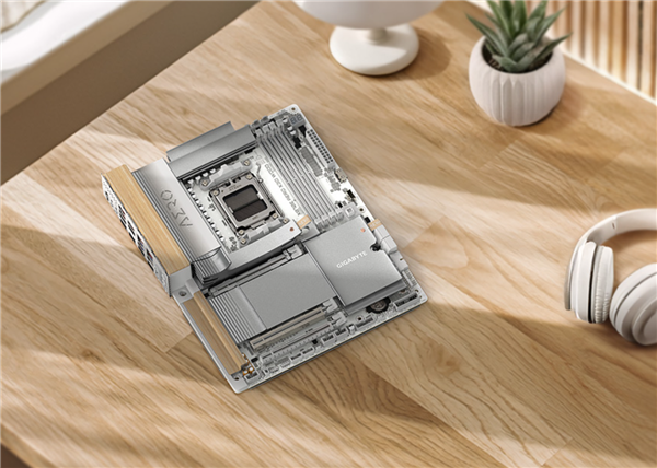 技嘉X870E AERO X3D WOOD主板用上木头、皮革:精美如艺术品_wishdown.com 技嘉X870E AERO X3D WOOD主板用上木头、皮革:精美如艺术品_wishdown.com