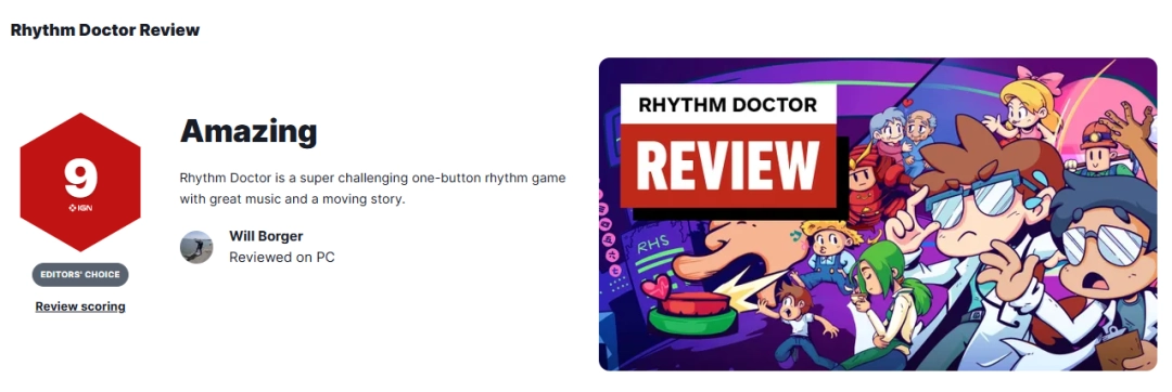 《节奏医生》IGN9分!Steam好评如潮:音游天花板_wishdown.com 《节奏医生》IGN9分!Steam好评如潮:音游天花板_wishdown.com