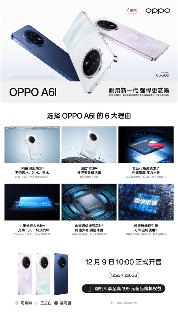 1799元!OPPO A6l发布:电池6年耐用、自研通信增强芯片_wishdown.com 1799元!OPPO A6l发布:电池6年耐用、自研通信增强芯片_wishdown.com