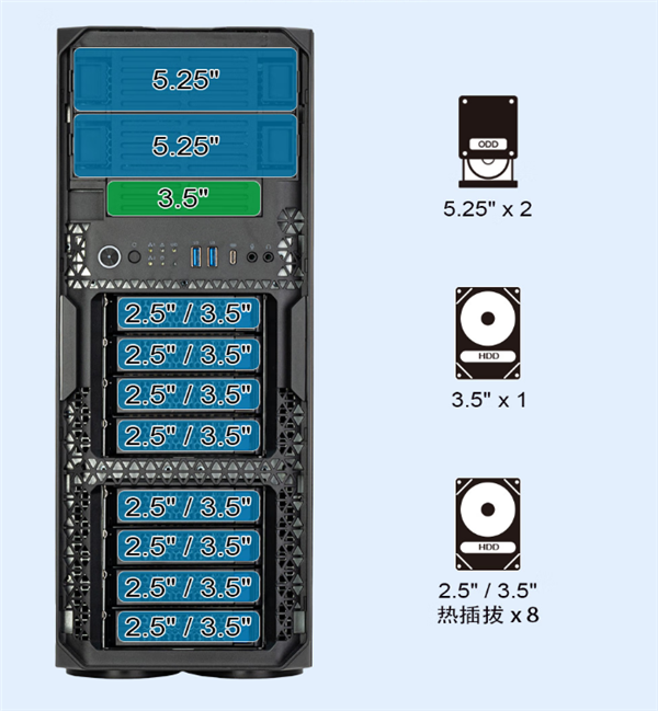 银昕新款工作站机箱售价超四千:门板带锁防盗 8热插拔硬盘位_wishdown.com 银昕新款工作站机箱售价超四千:门板带锁防盗 8热插拔硬盘位_wishdown.com