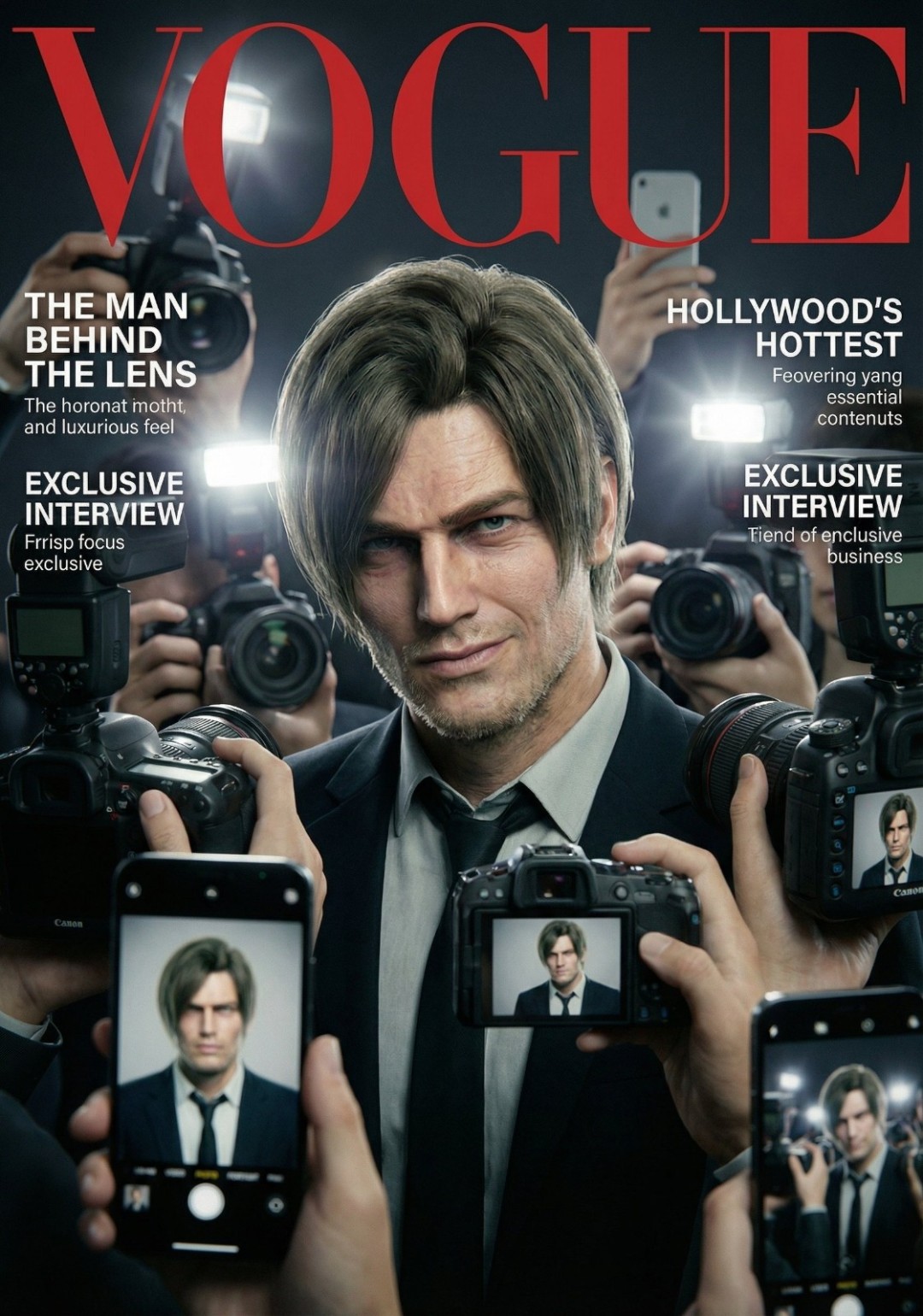 饭制《生化危机9》杂志海报 里昂格蕾丝成明星_wishdown.com 饭制《生化危机9》杂志海报 里昂格蕾丝成明星_wishdown.com