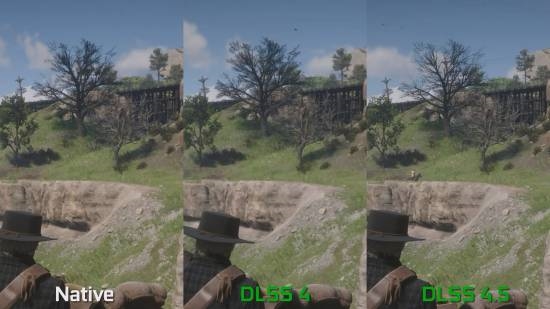 《大镖客2》DLSS 4.5演示:画质竟反超原生分辨率!_wishdown.com 《大镖客2》DLSS 4.5演示:画质竟反超原生分辨率!_wishdown.com