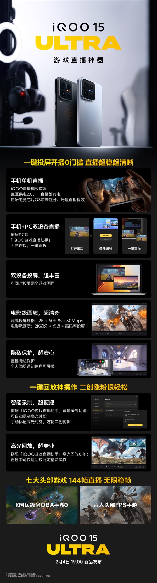 ��Ϸֱ��������iQOO 15 Ultra֧��һ��Ͷ�� ����0�ż�
